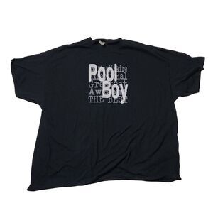 Gildan Men's Size 2X Black Pool Boy Graphic Short Sleeve Shirt